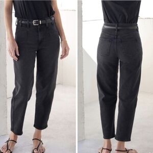 AYR Washed Black The Beat Barrel Leg Denim Jeans Pants Women's Size 27